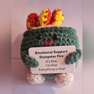 Crocheted Dumpster Fire Plush